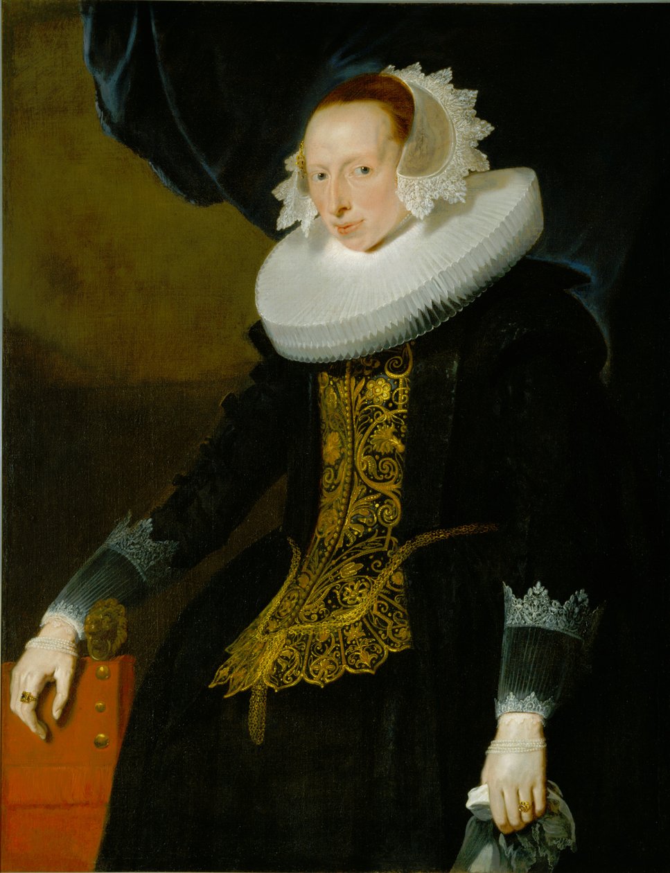 Portret van een vrouw door Pieter Claesz Soutman
