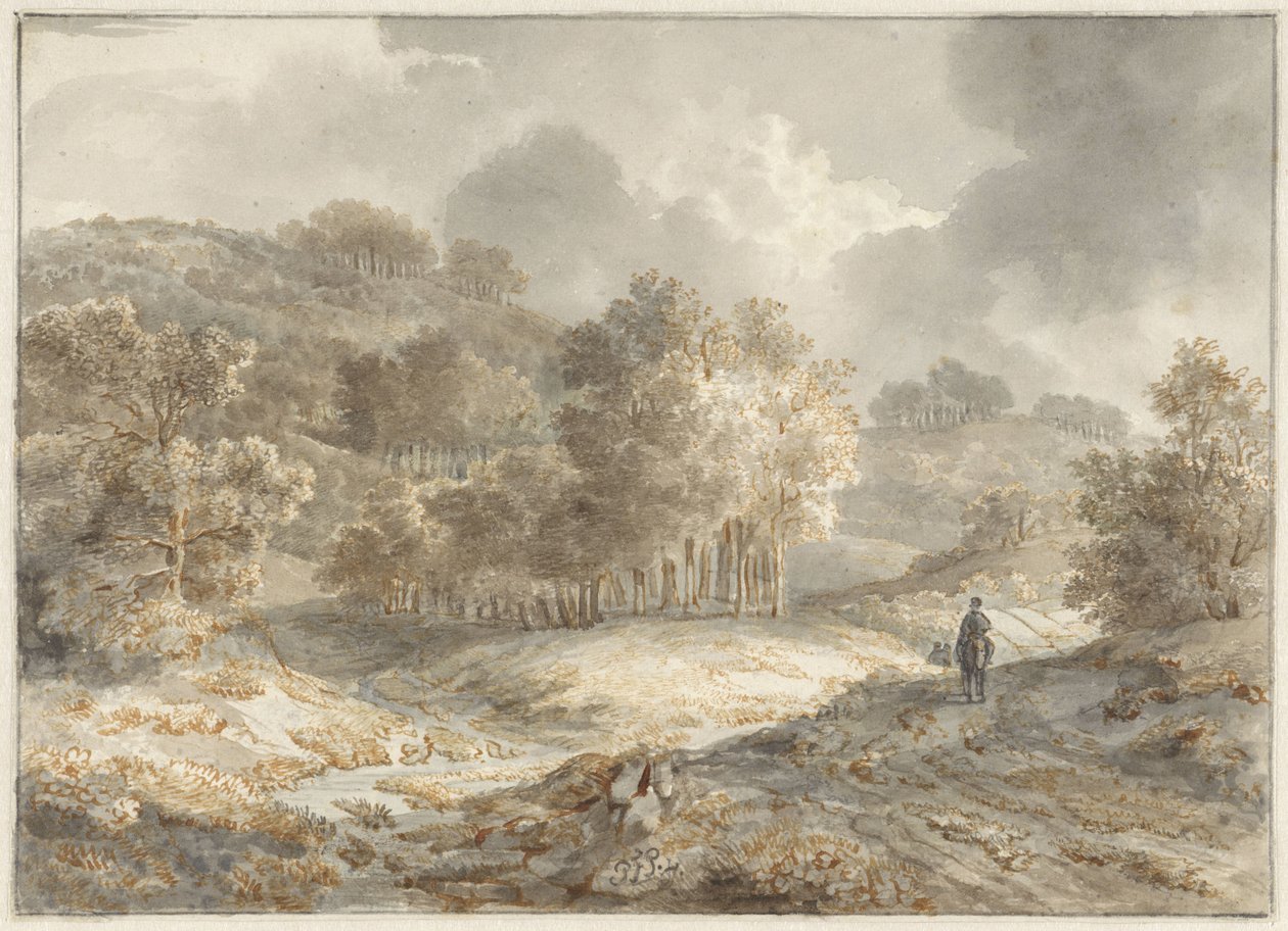 Heuvellandschap door Pieter Francis Peters jr.