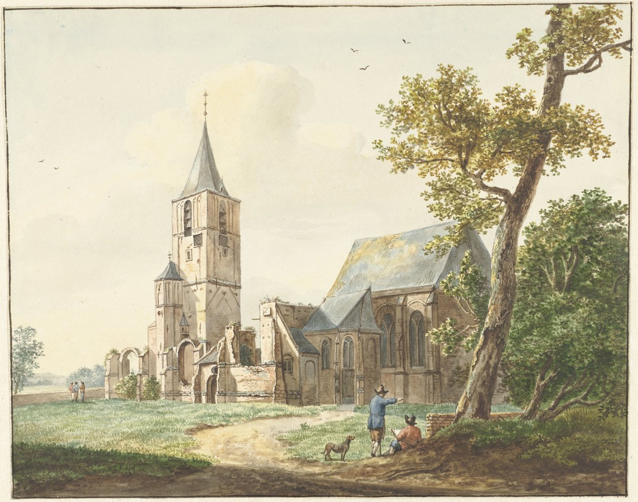 De kerk te Warmond door Pieter Gerardus van Os
