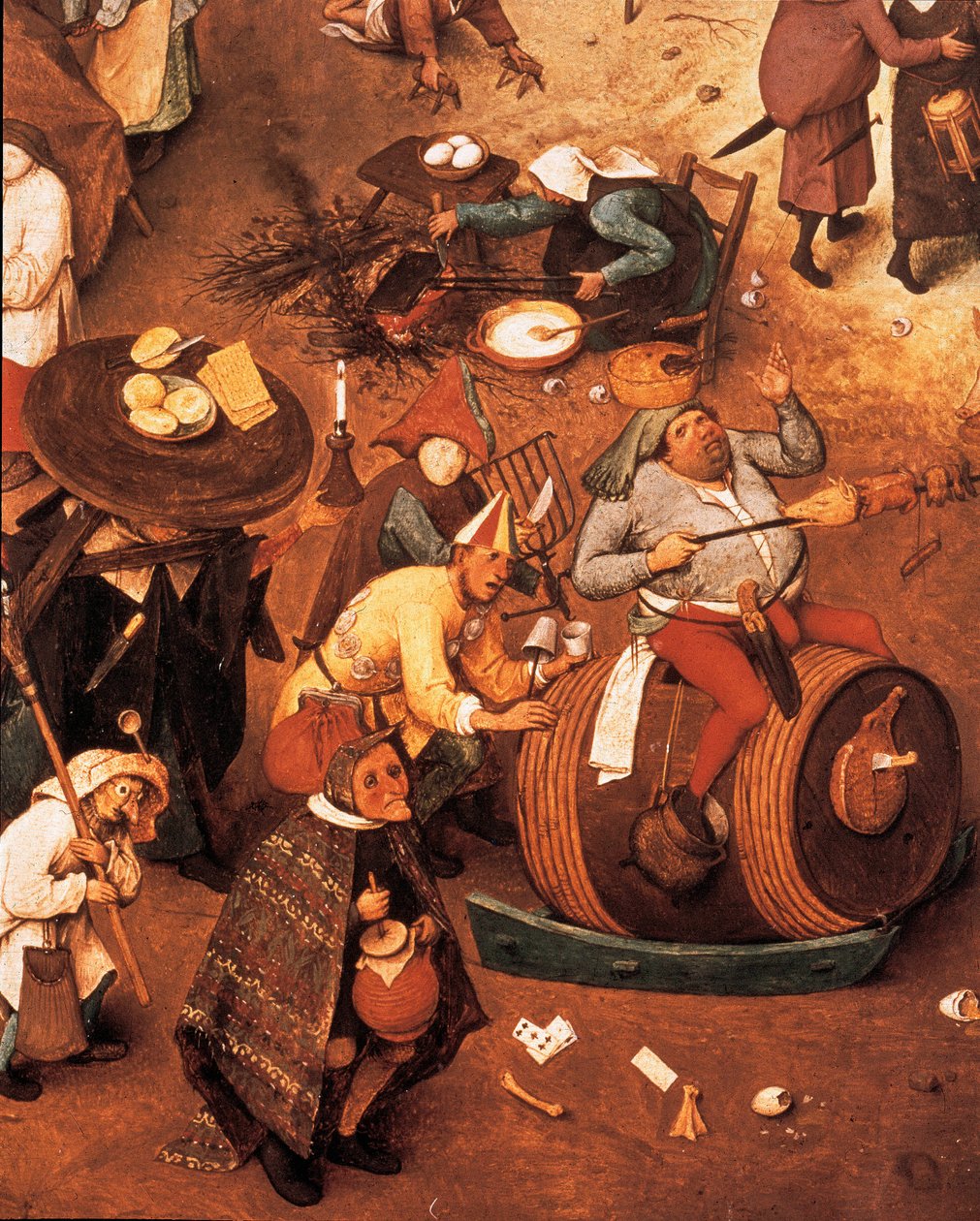 Gevecht tussen Carnaval en Vasten, (detail) door Pieter I Bruegel