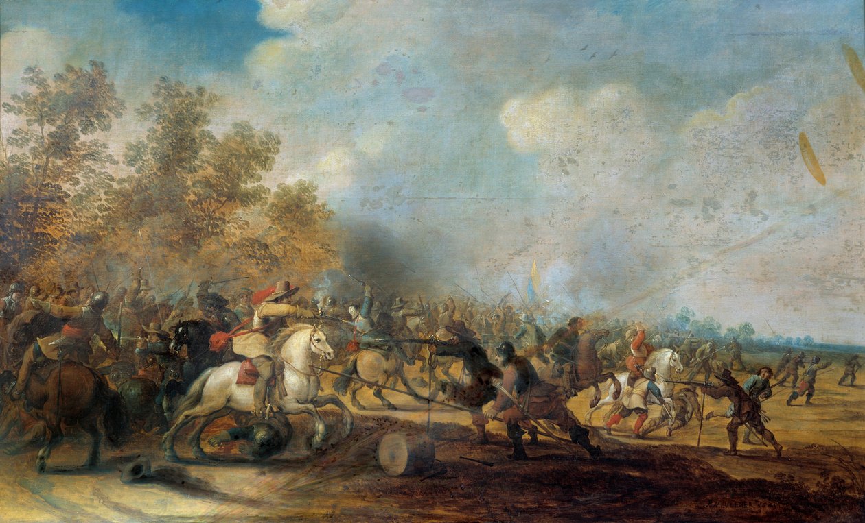 Cavaleriecharge door Pieter Meulener