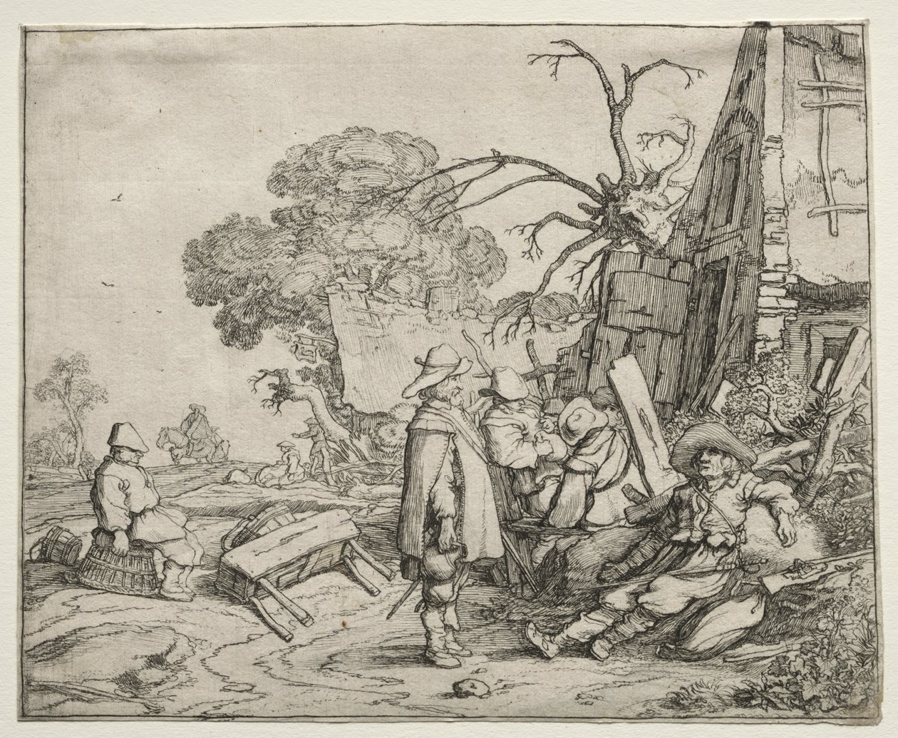 Landschap met soldaten door Pieter Molyn