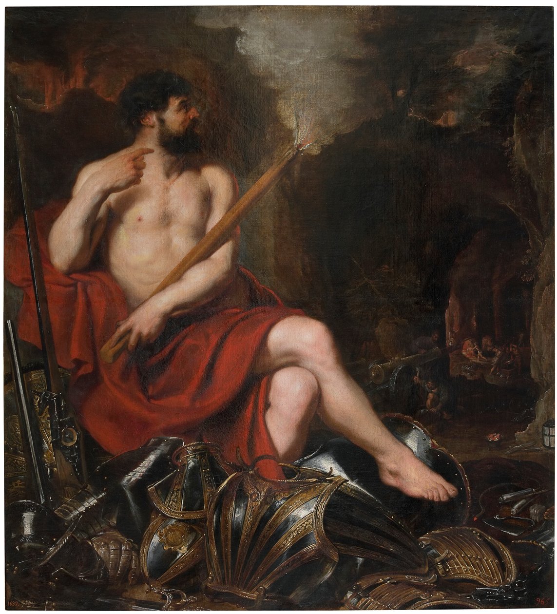 Vulcanus en het vuur door Pieter Paul Rubens