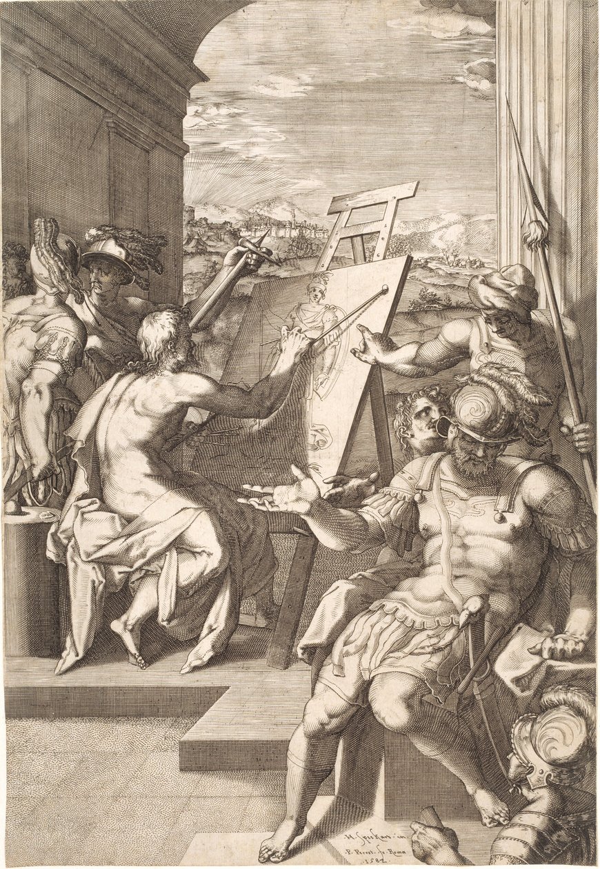 Allegorie over de schilderkunst door Pieter Perret