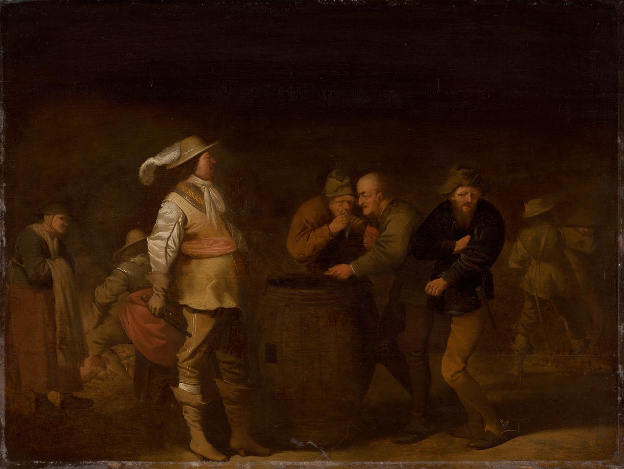 De Overgave van Oorlogsbuit, c. 1635 door Pieter Quast