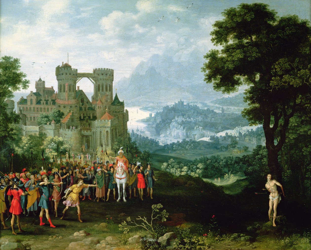 Het martelaarschap van St. Sebastian door Pieter Schoubroeck