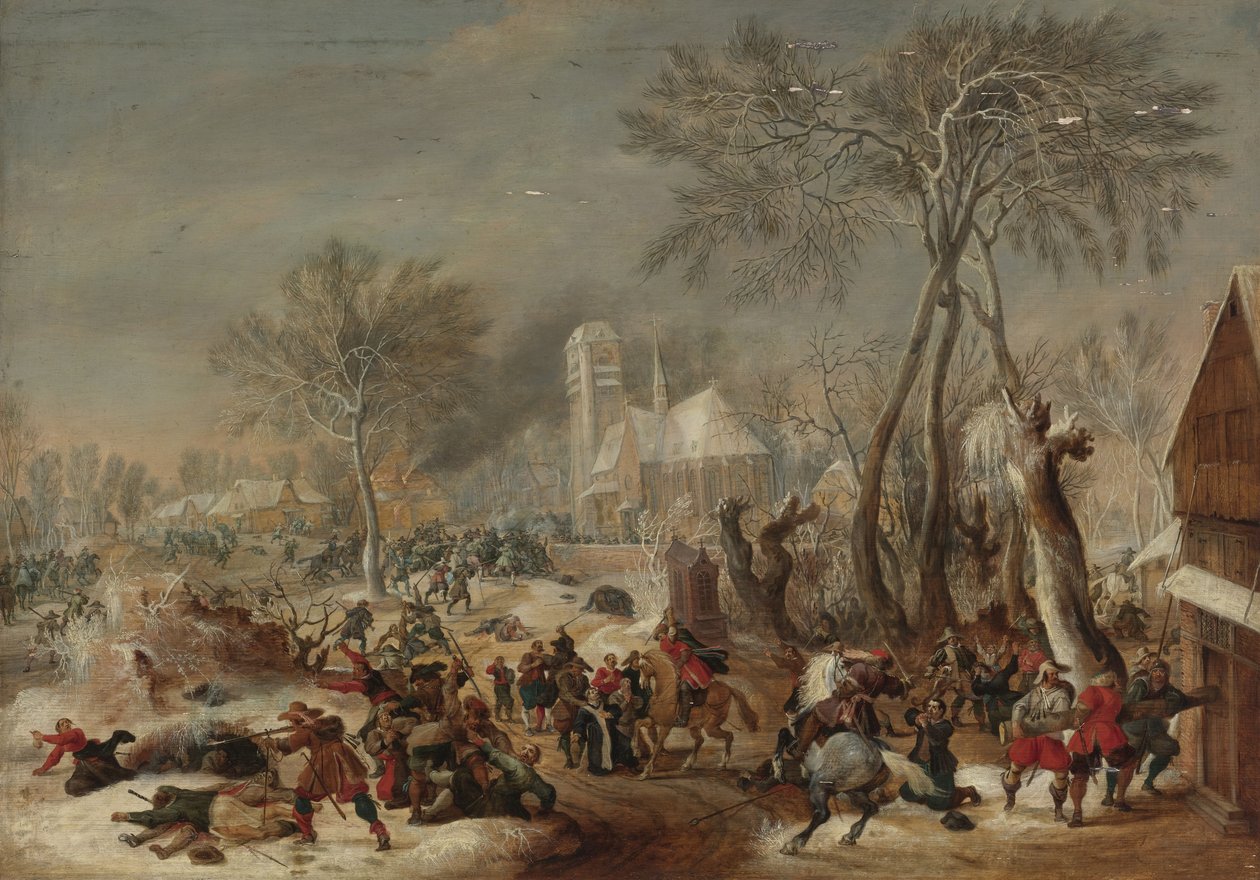 De plundering van een dorp door Pieter Snayers
