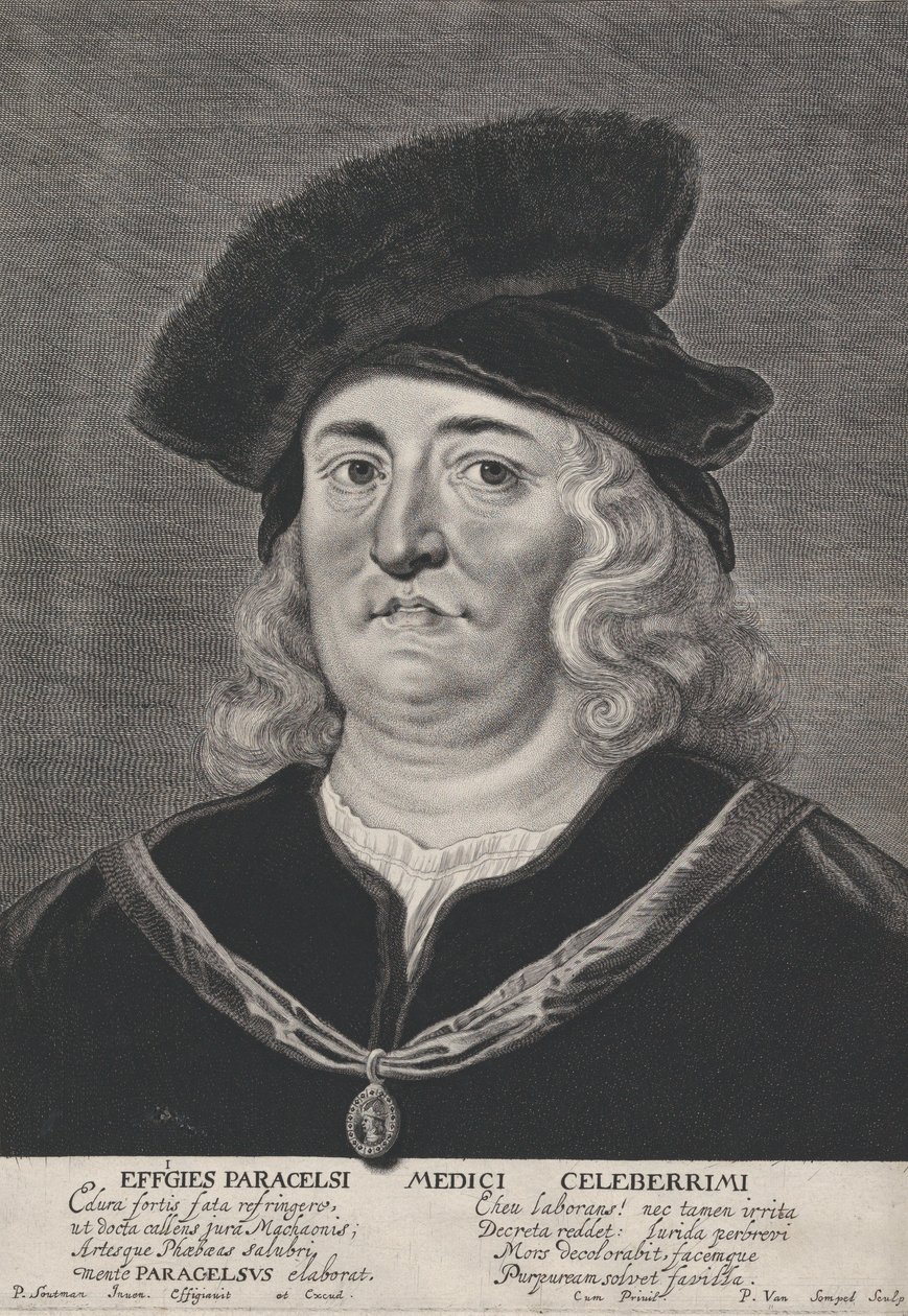 Portret van Theophrastus Paracelsus, 1615-43 door Pieter Soutman