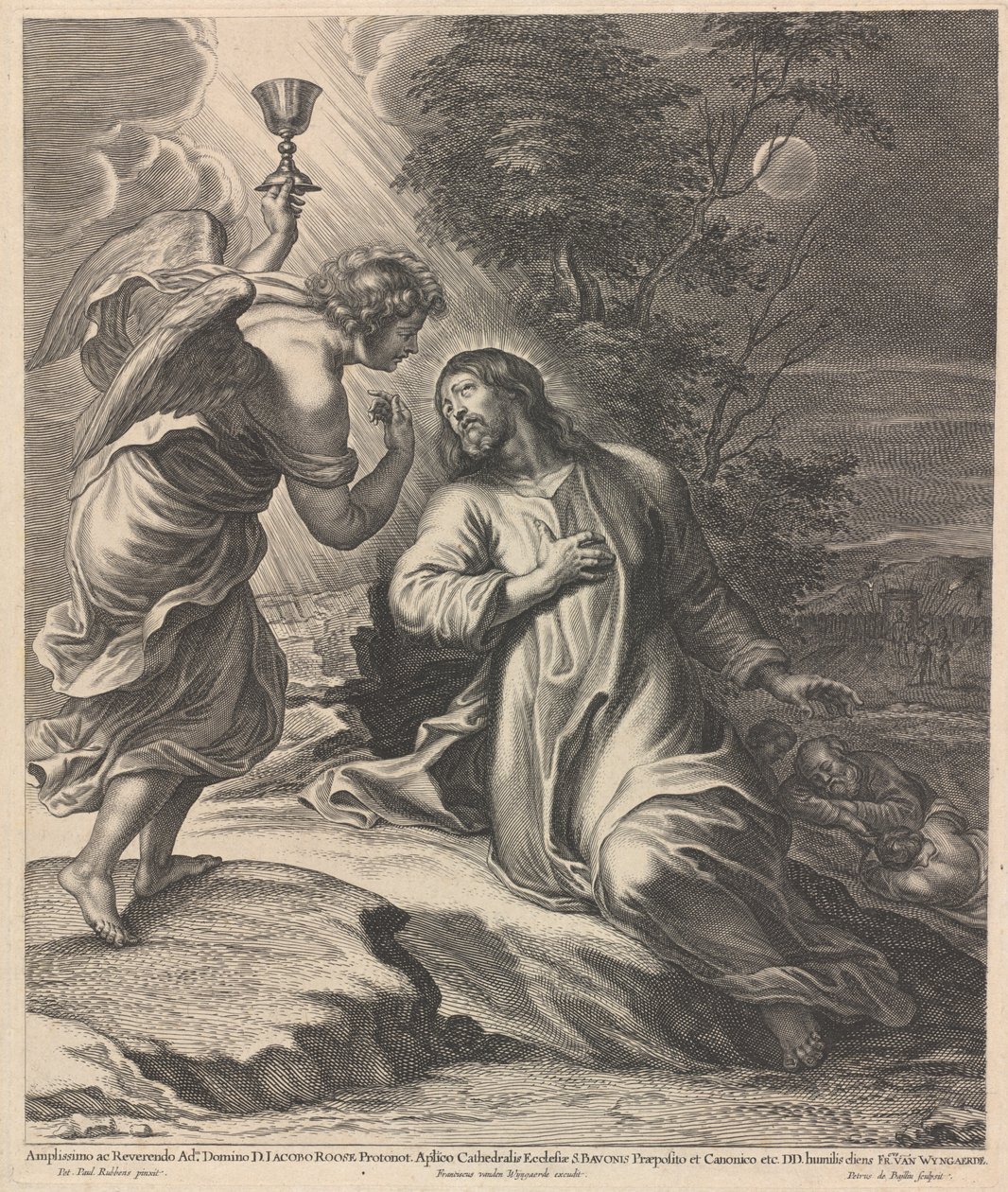Christus op de Olijfberg door Pieter de Bailliu