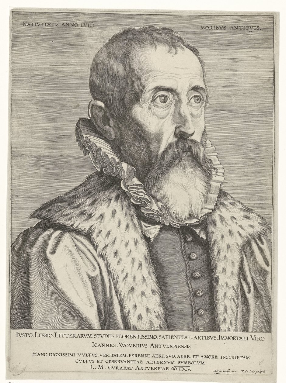 Portret van Justus Lipsius door Pieter de Jode (I)