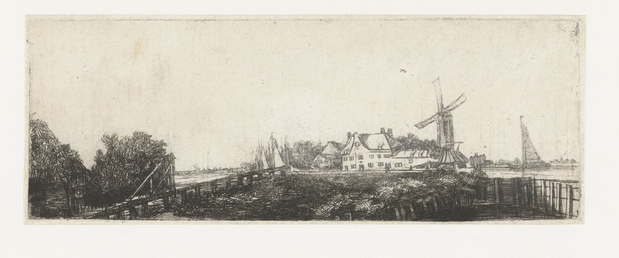 De houten brug door Pieter de With (attributed to)