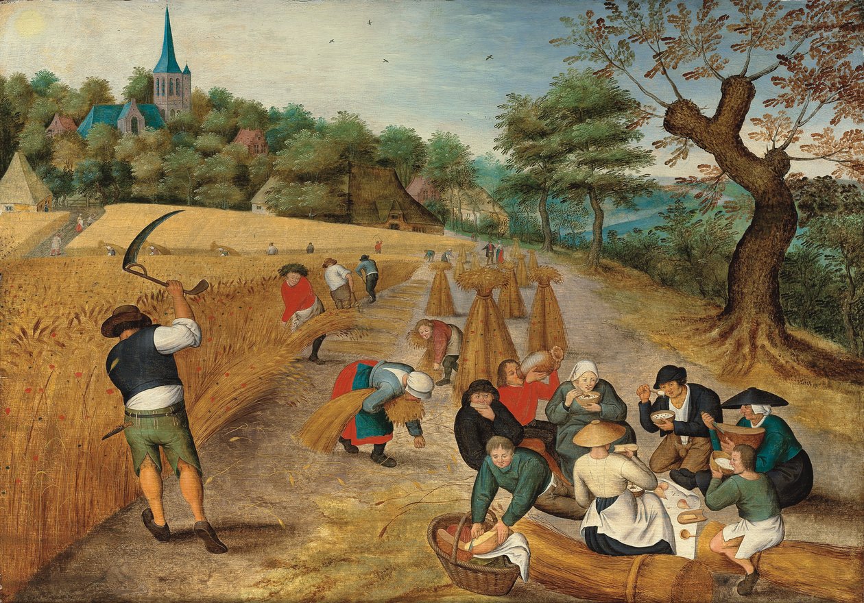 Zomer: De Oogsters, 1623 door Pieter Brueghel the Younger