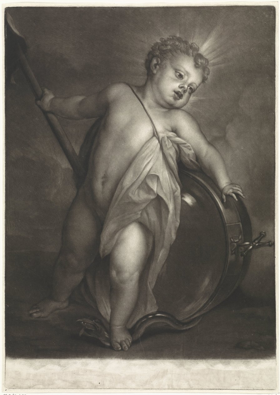 Christuskind als Salvator Mundi door Pieter van Bleeck