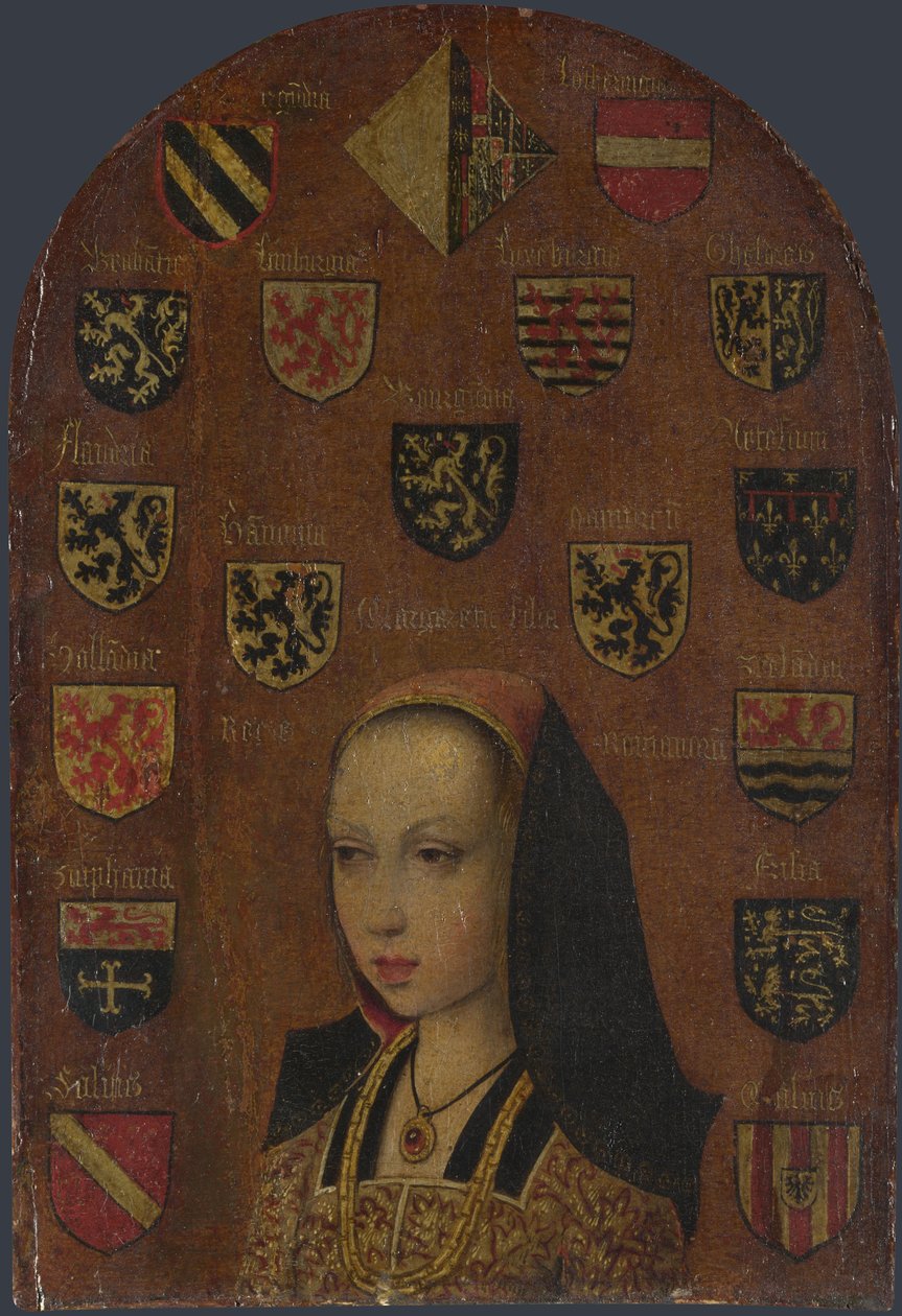 Margaretha van Oostenrijk 1480-1530, ca. 1495 door Pieter van Coninxloo