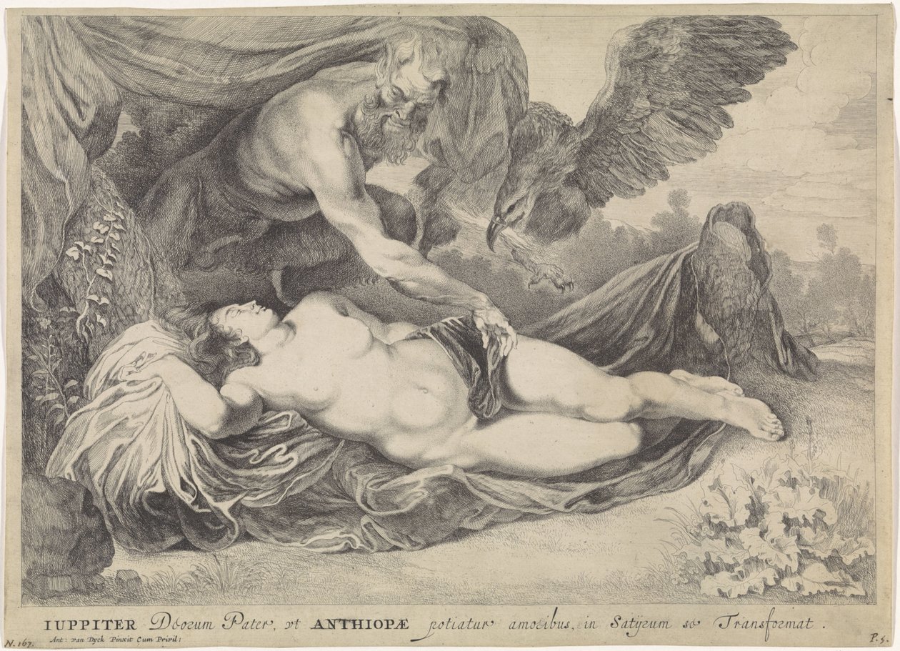 Jupiter en Antiope door Pieter van Sompel