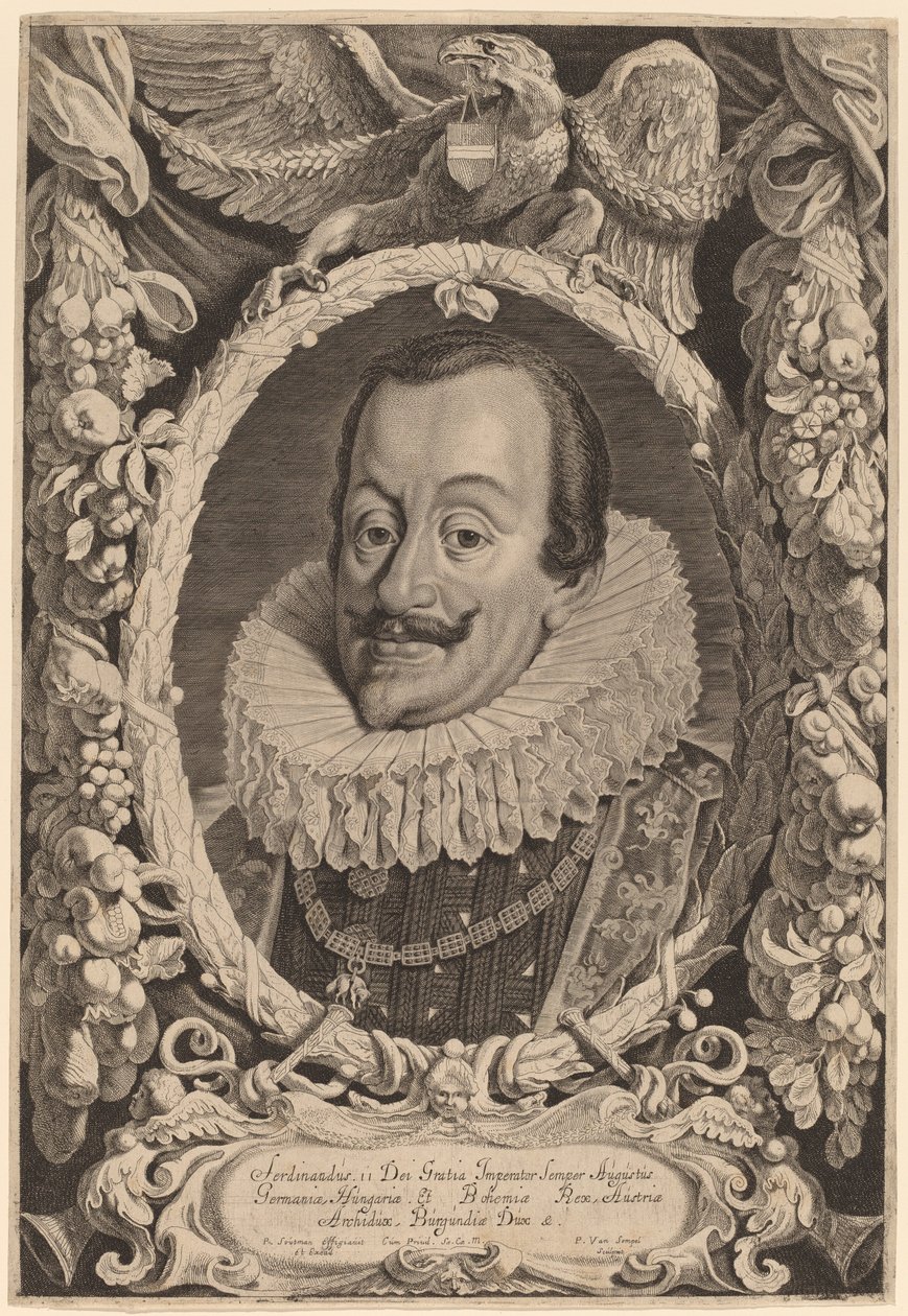 Ferdinand II door Pieter van Sompel after Pieter Claesz Soutman