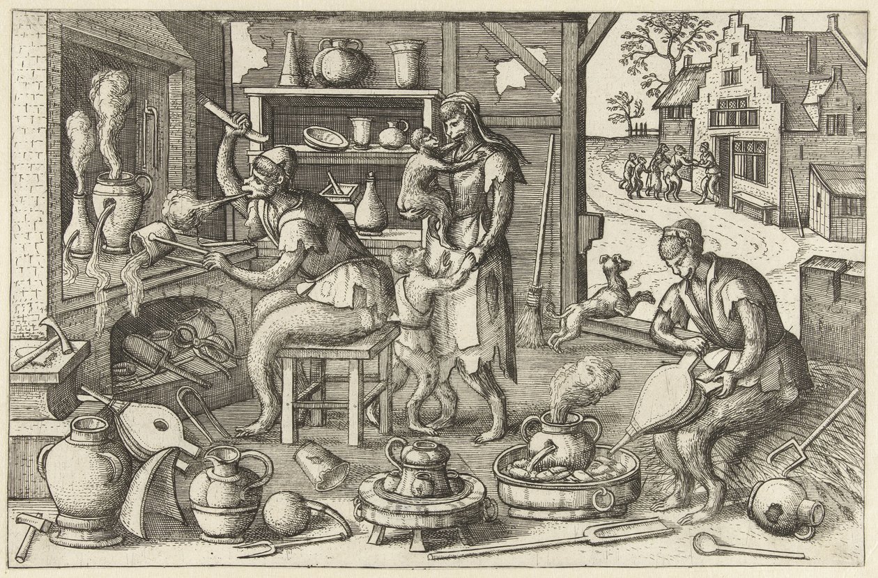 Alchemist door Pieter van der Borcht (I)