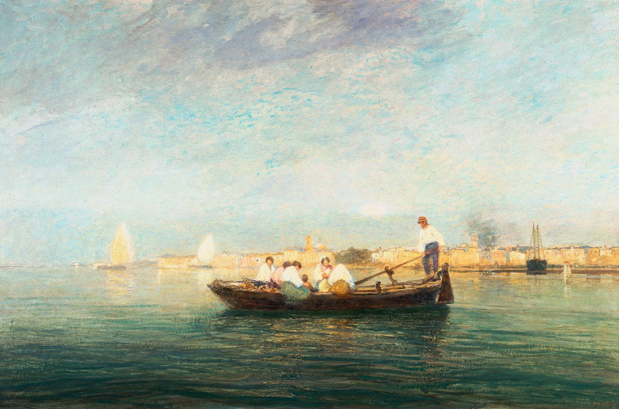 De veerboot door Pietro Fragiacomo