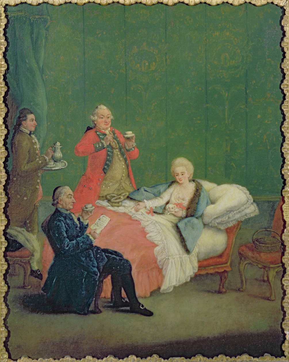 Vroege ochtendchocolade door Pietro Longhi
