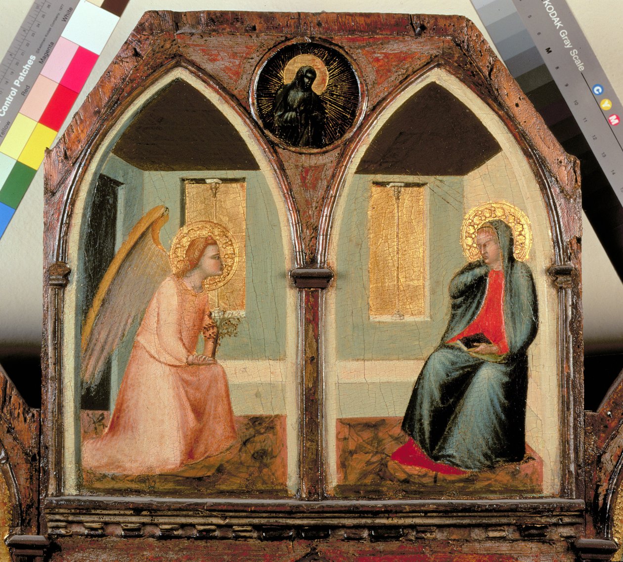 Het St. Giusto Polyptych, detail (tempera op paneel) door Pietro Lorenzetti
