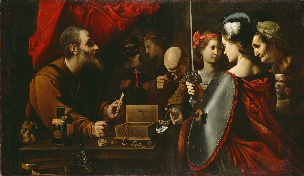 Achilles onder de Dochters van Lycomedes, ca. 1625-30 door Pietro Paolini
