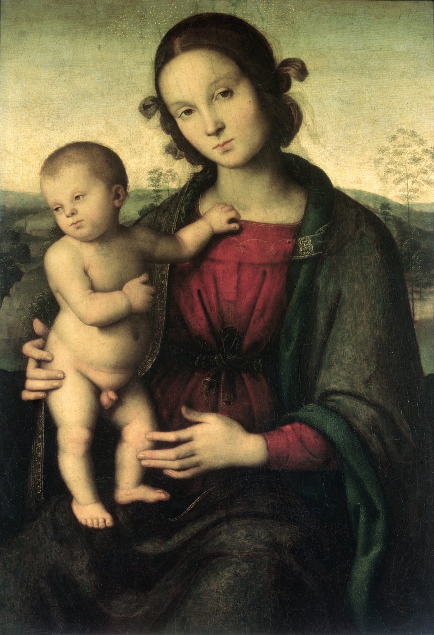 Madonna en Kind, c.1495 door Pietro Perugino