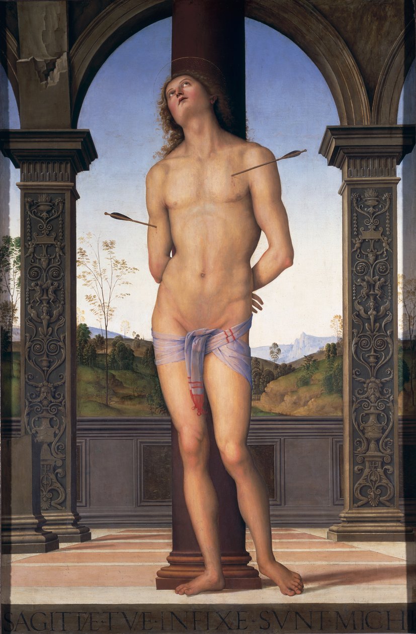 Sint Sebastiaan, c.1490-1500 door Pietro Perugino
