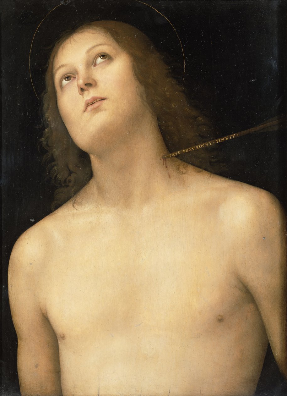 Sint Sebastiaan, ca. 1495 (tempera en olie op paneel) door Pietro Perugino
