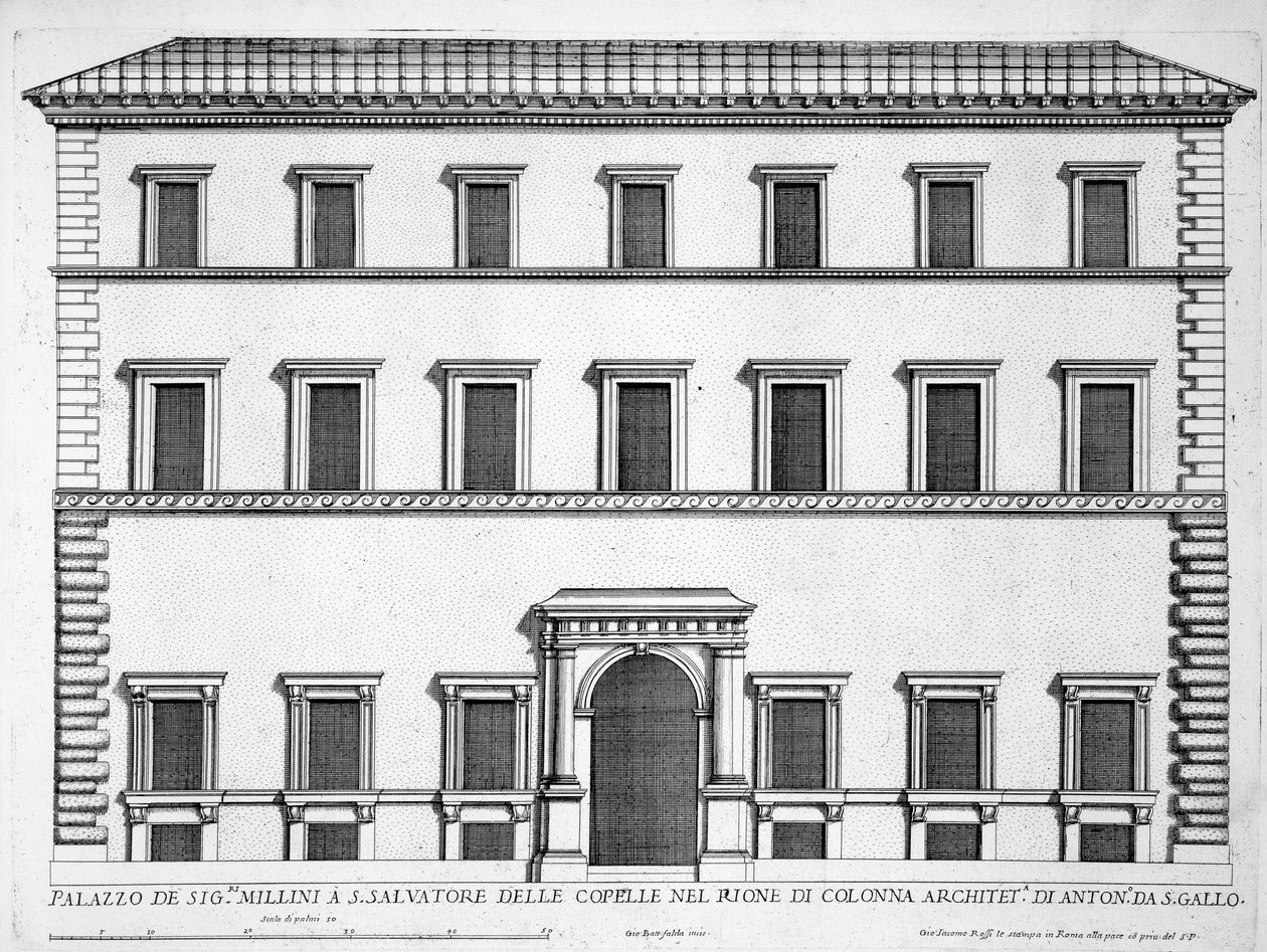 Palazzo Millini, Rome, uit 