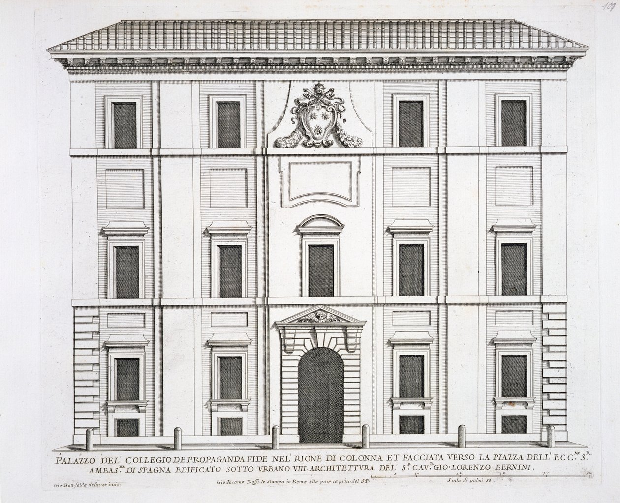 Palazzo del Collegio de Propaganda Fide, uit 