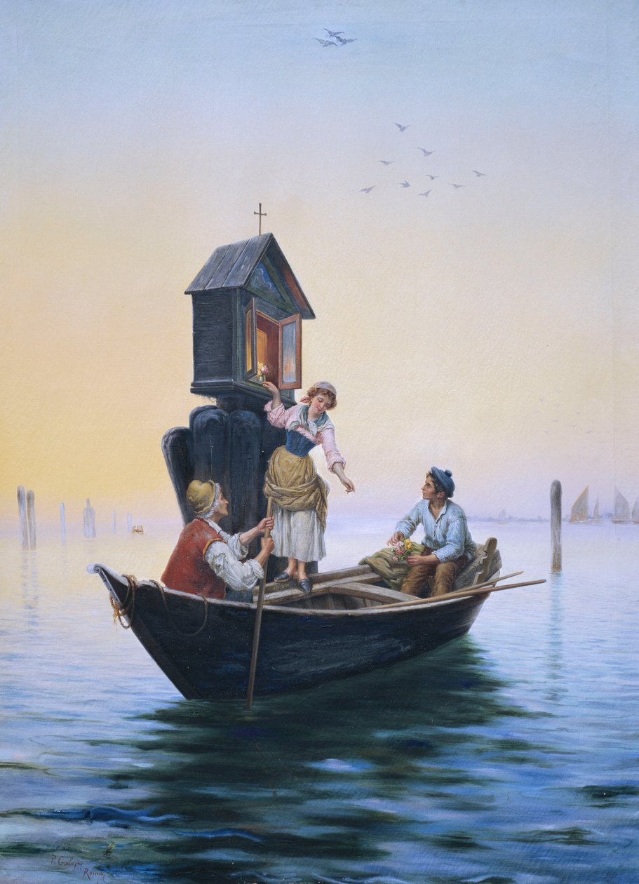 Bij een Venetiaans Heiligdom door Pietro Gabrini