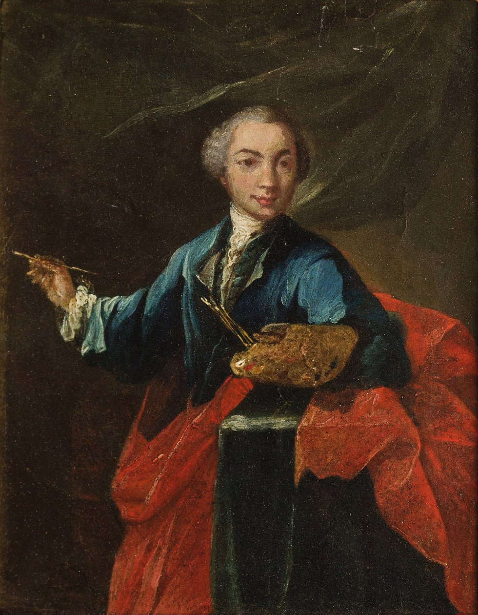 Zelfportret, c. 1750 door Pietro Longhi
