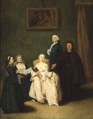 Het Bezoek van de Monnik door Pietro Longhi