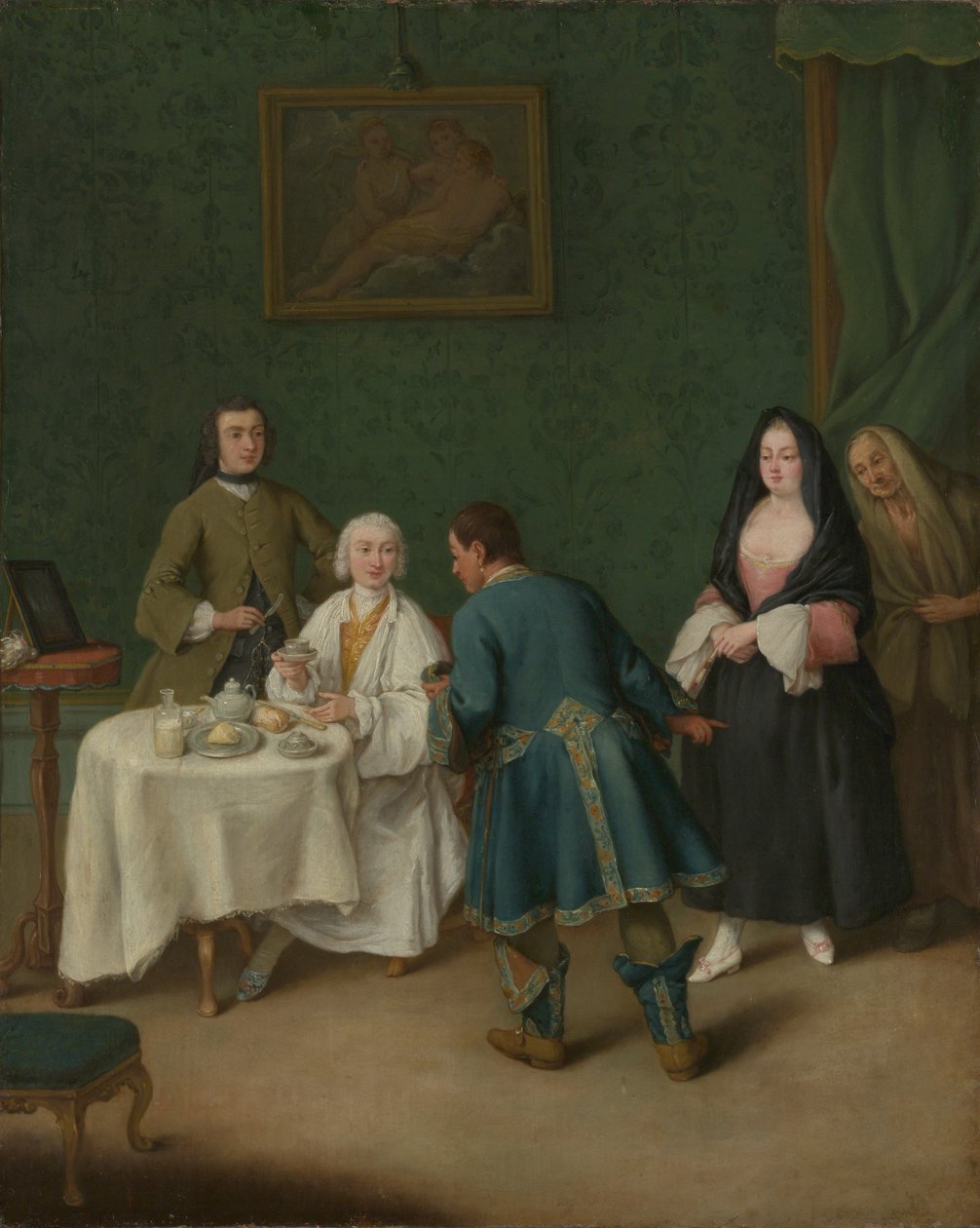 De Verleiding, 1746 door Pietro Longhi