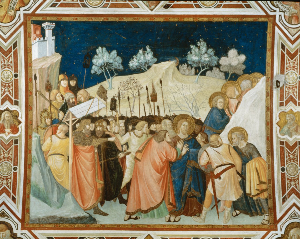 Judaskus muurschildering ... (muurschildering) door Pietro Lorenzetti