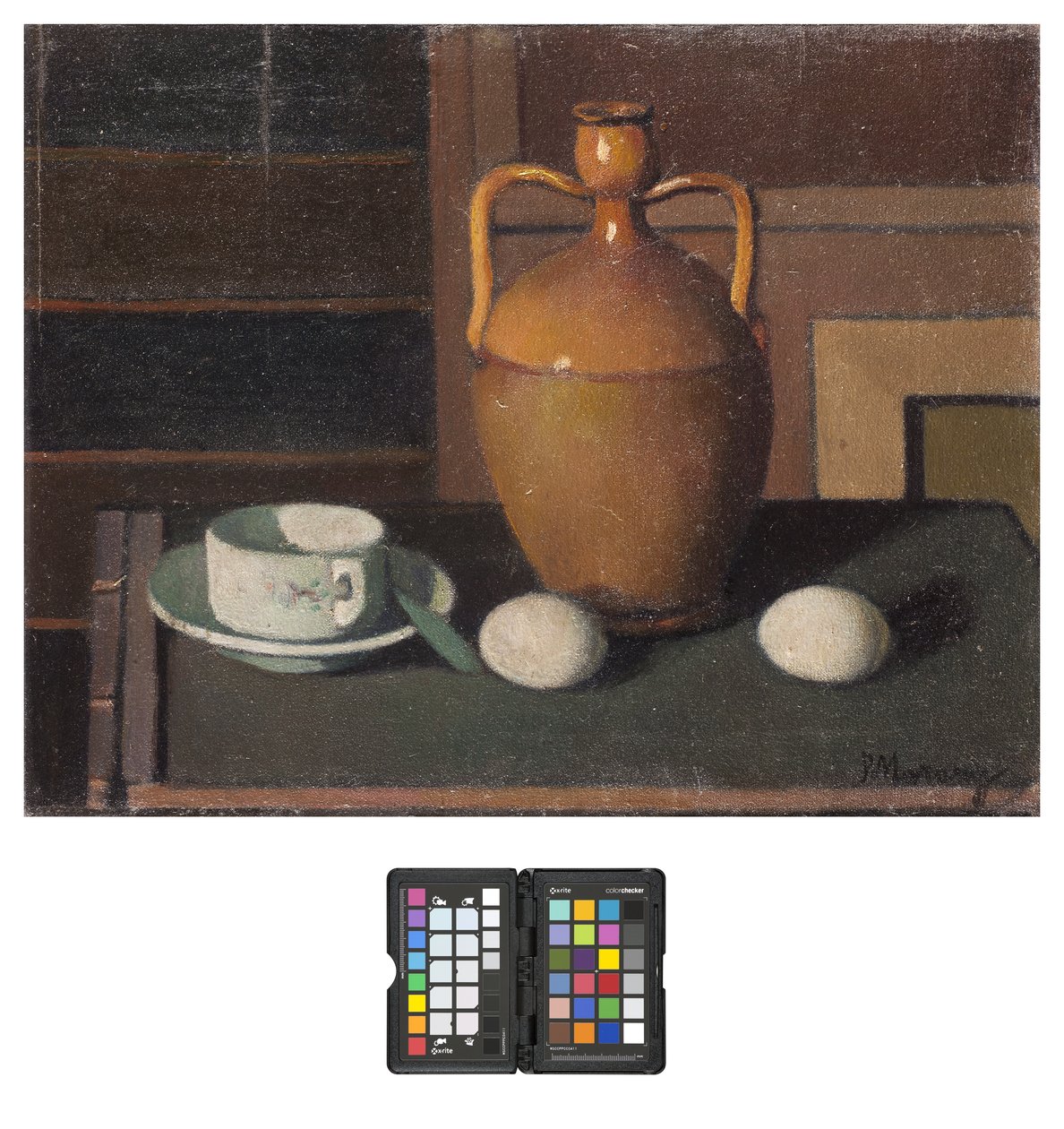 Stilleven met eieren, 1924 door Pietro Marussig
