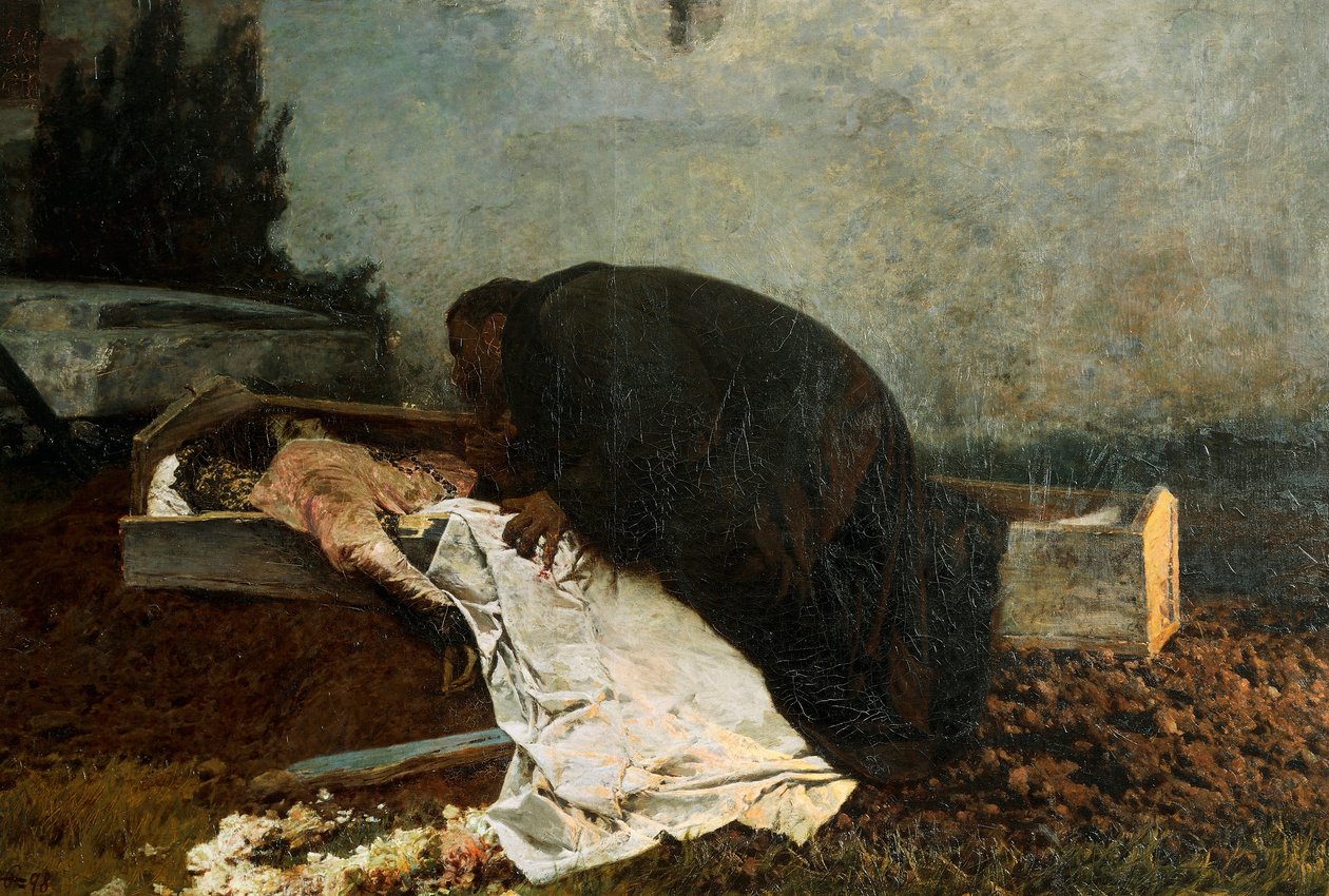 Haat, door Pietro Pajetta (1845-1911) door Pietro Pajetta