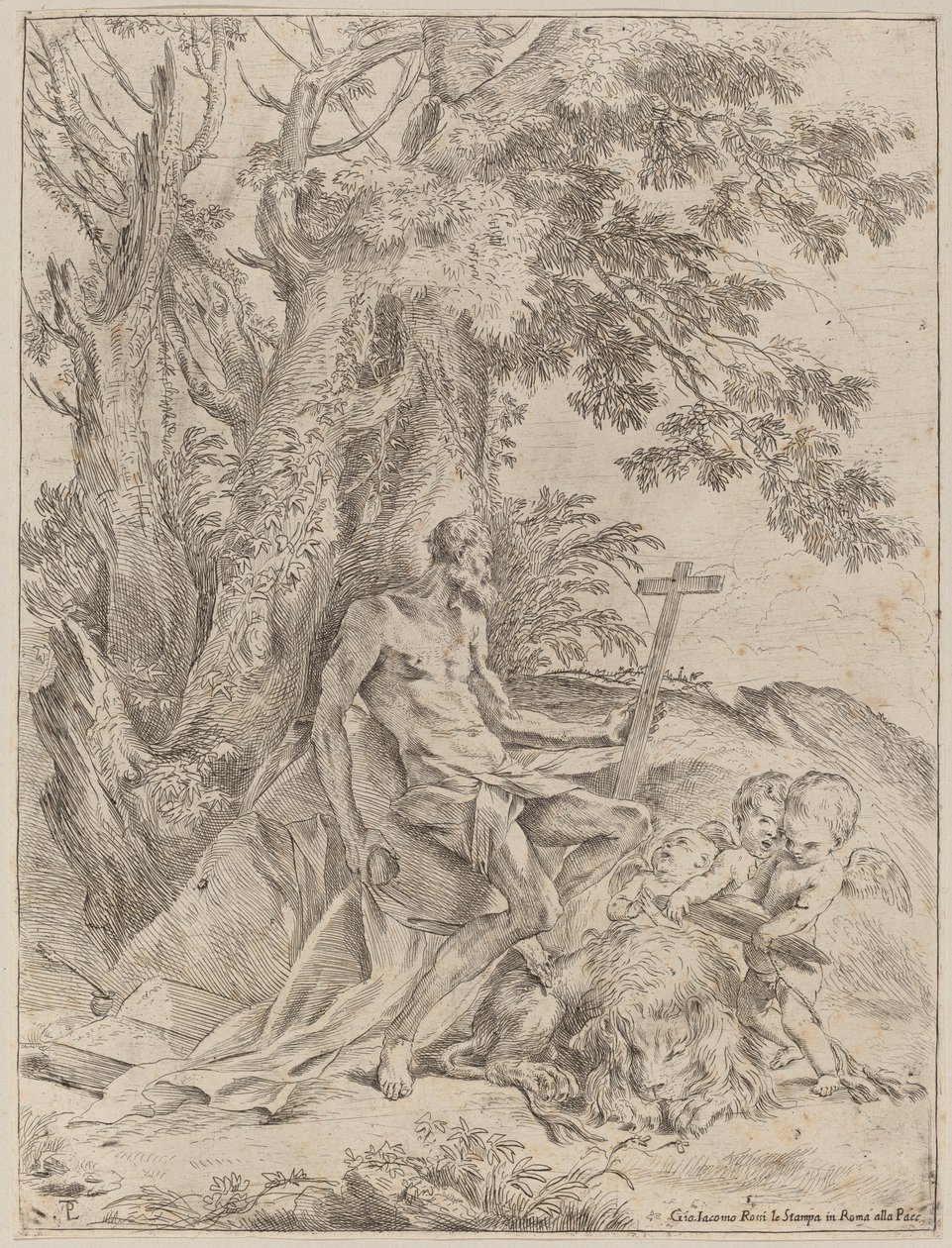 Sint Hiëronymus door Pietro Testa