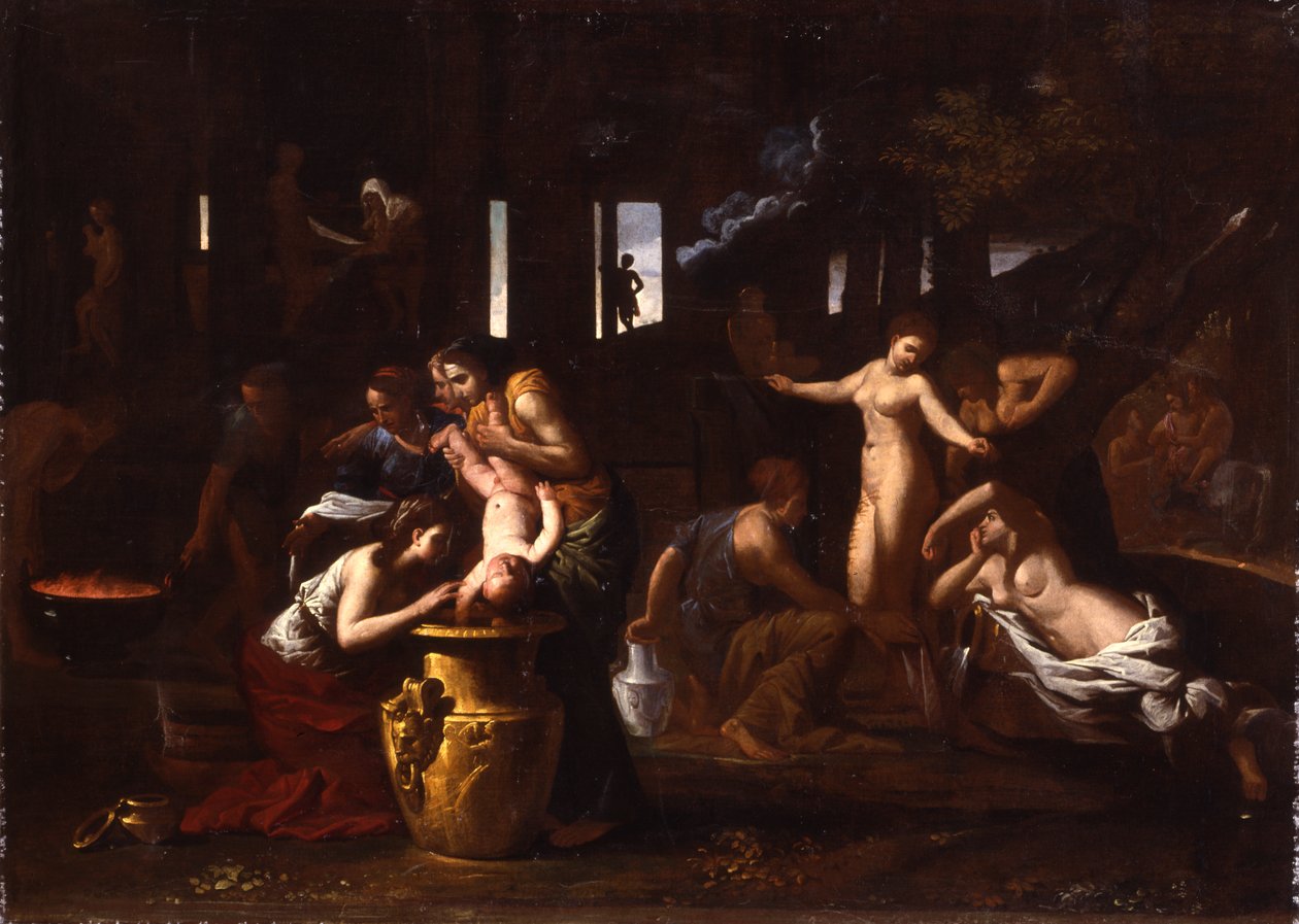De Geboorte en Jeugd van Achilles door Pietro Testa