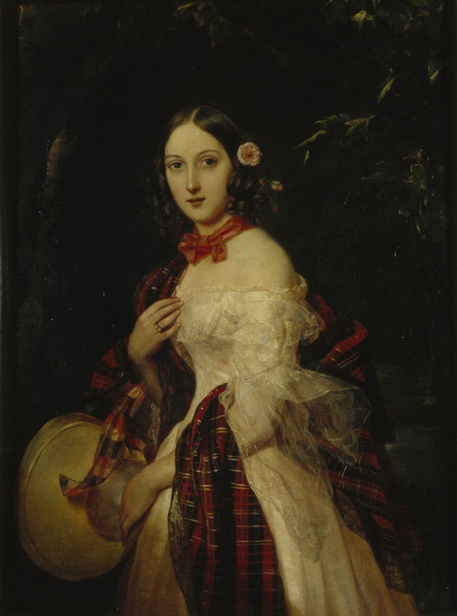 Maria Arkadyevna Stolypina Beck 1819-1889 door Pimen Nikitich Orlov