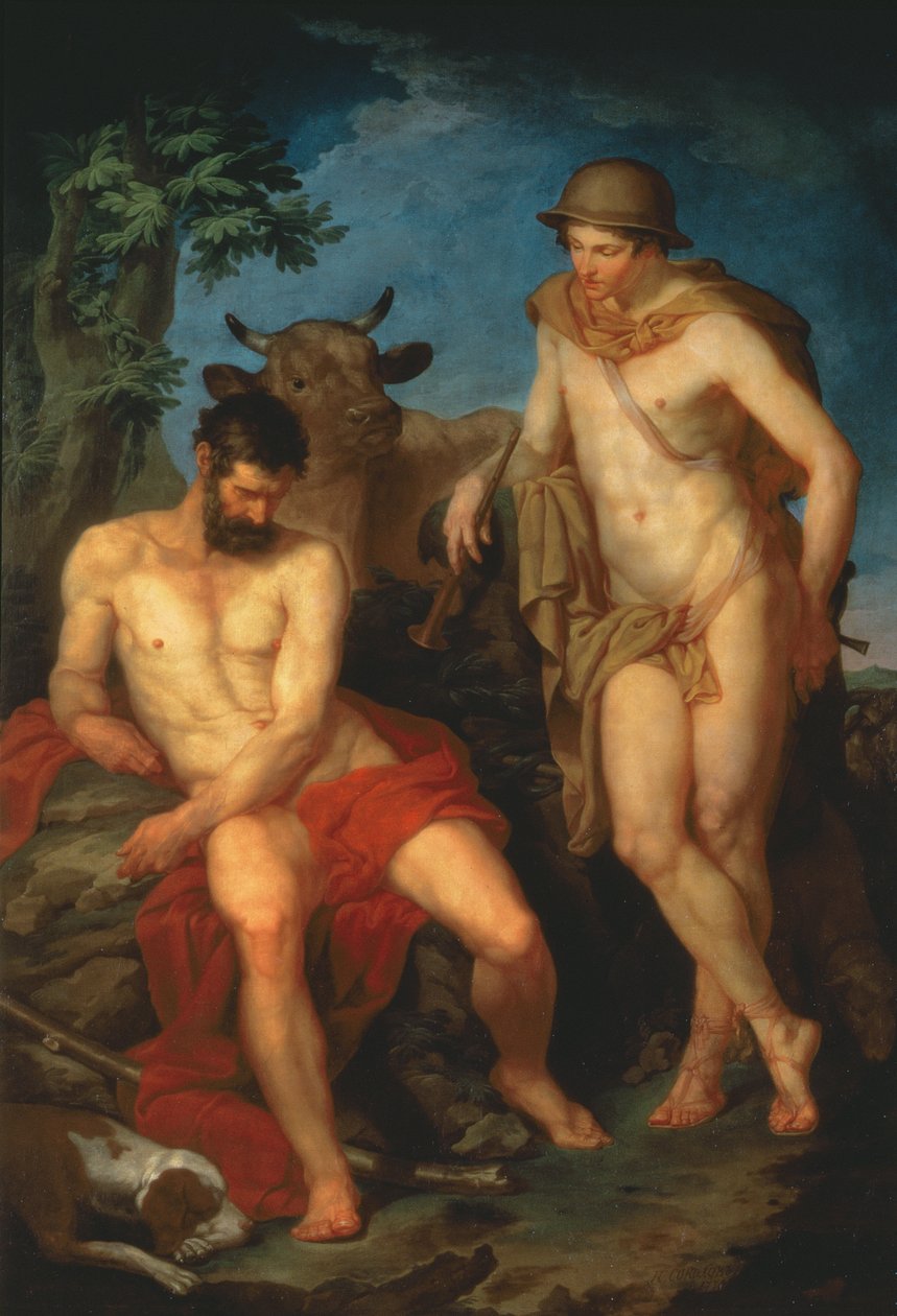 Mercurius en Argus, 1776 door Piotr Ivanovich Sokolov