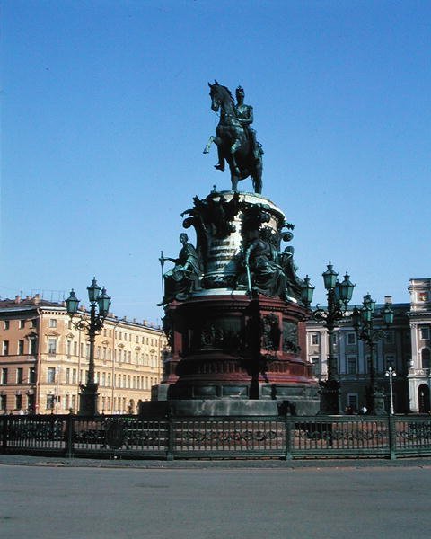 Ruitermonument voor Tsaar Nicolaas I (1796-1855) 1856-59 door Piotr Klodt