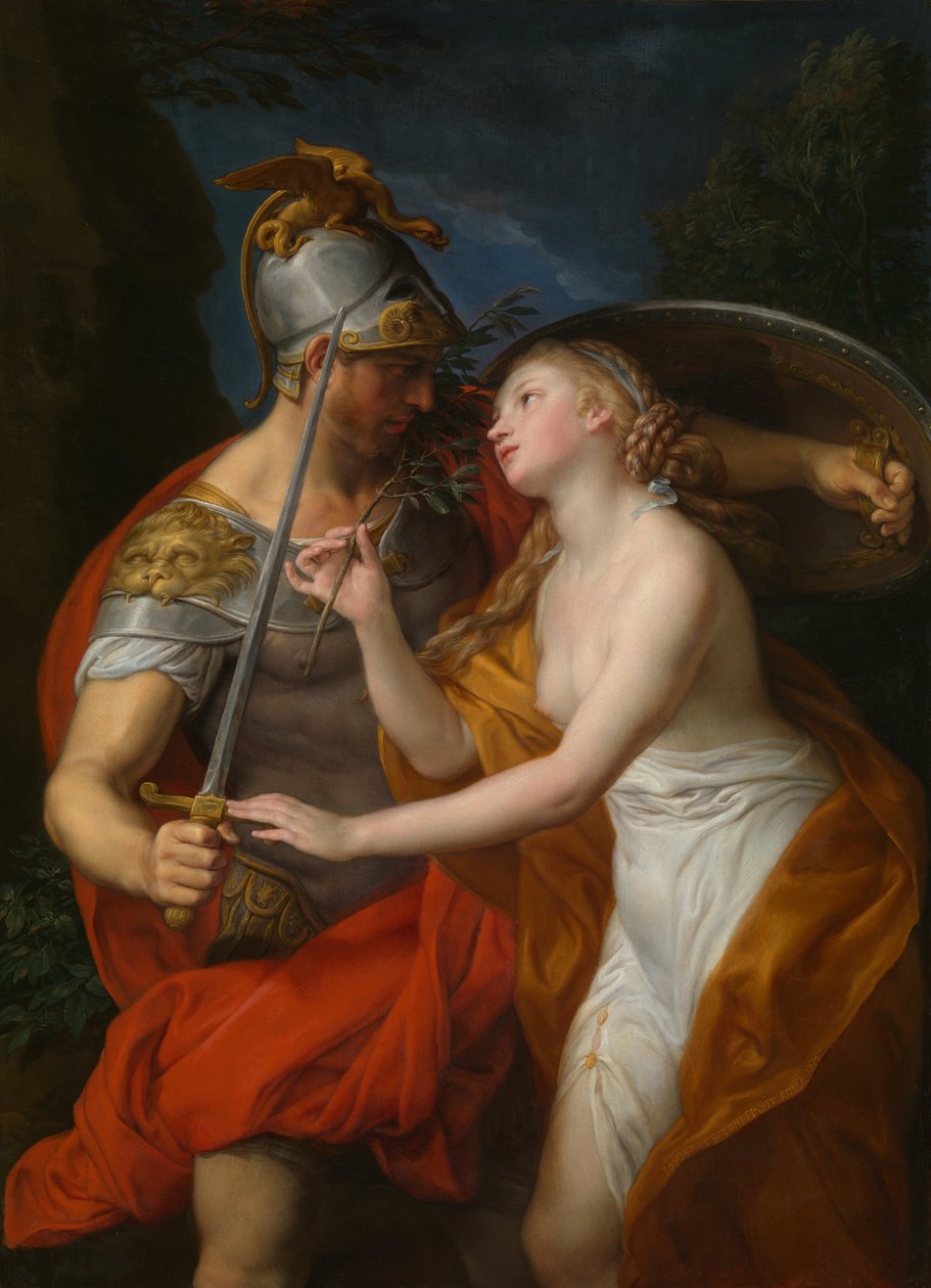 Allegorie van Vrede en Oorlog door Pompeo Girolamo Batoni