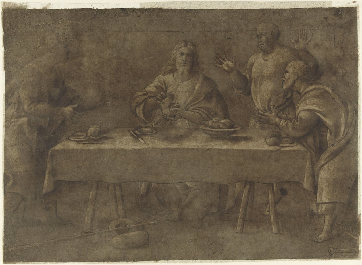 Maaltijd te Emmaüs door Pomponio Amalteo (attributed to)