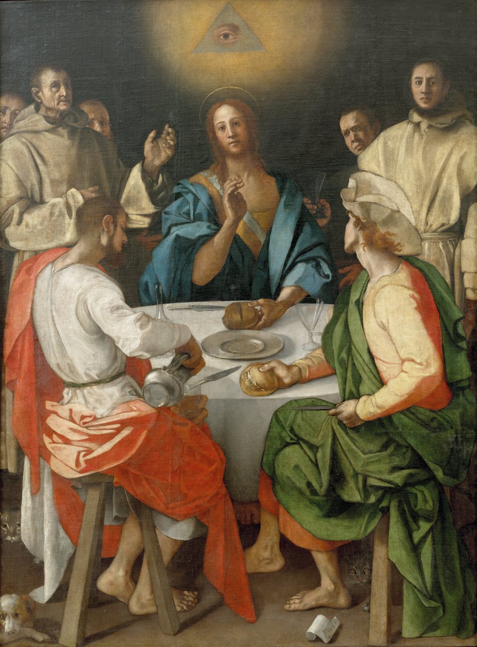 Avondmaal in Emmaüs door Jacopo Pontormo