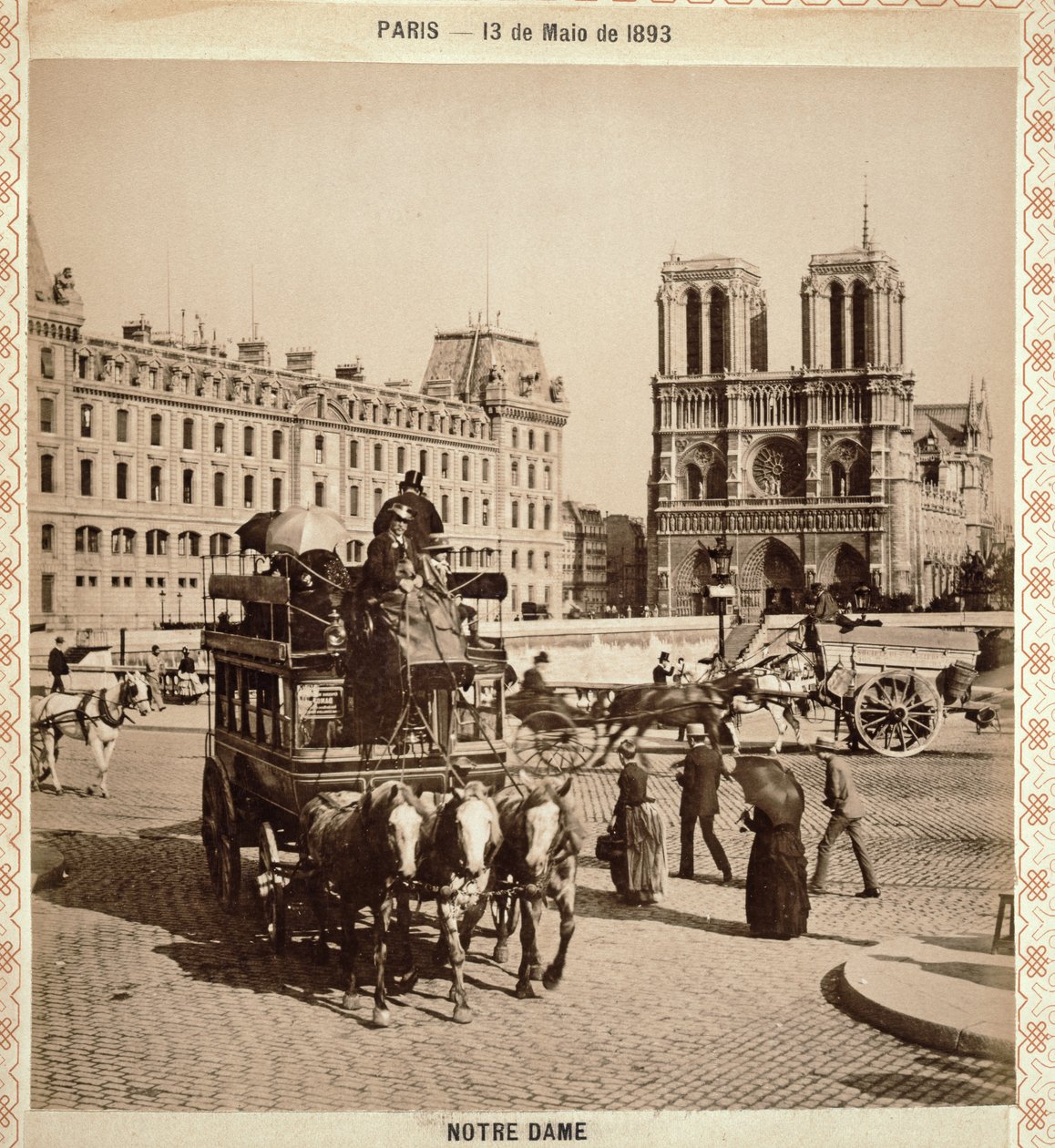 Notre Dame, Parijs, 13 mei 1893 door Portuguese Photographer