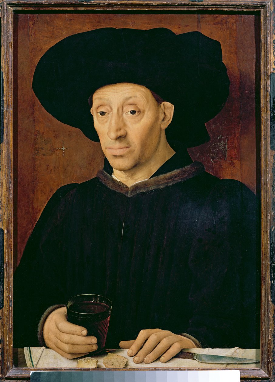Man met een Glas Wijn door Portuguese School