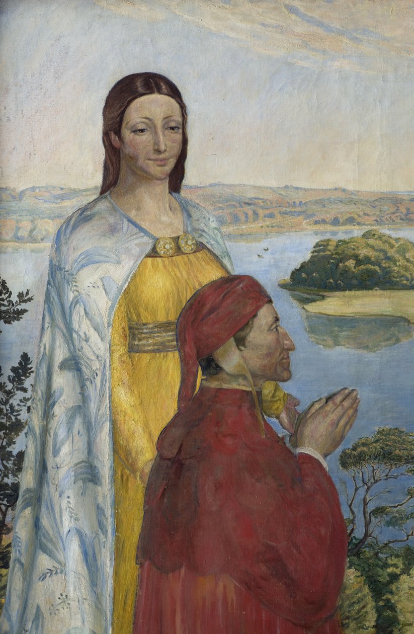 Dante en Beatrice in het paradijs, 1895 door Poul Simon Christiansen