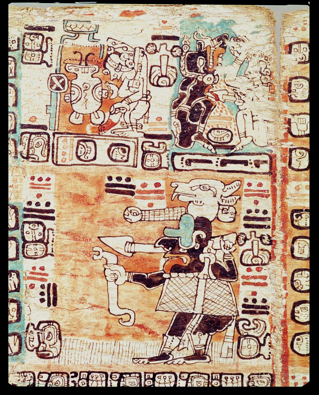 Detail van een Maya Codex door Pre Columbian