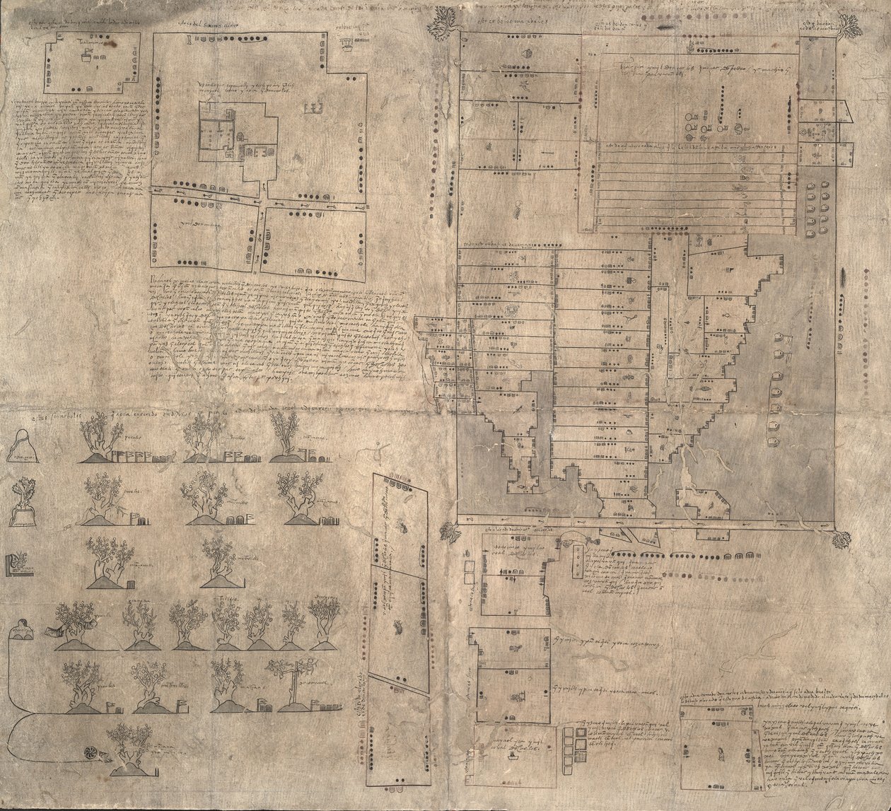 Azteekse Oztoticpac kaart, ca. 1540 door Pre Columbian art